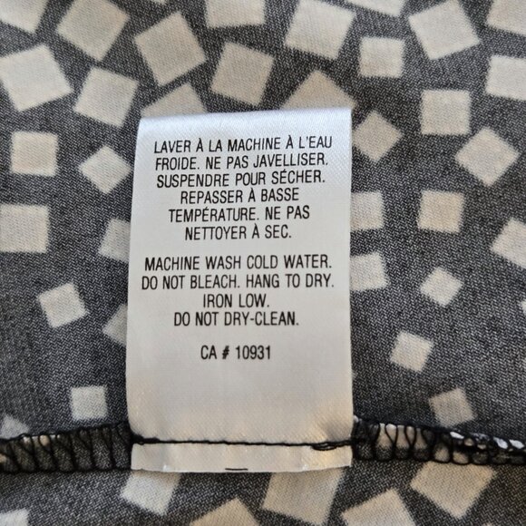 Laura Plus Size 2X Black & White Abstract Maxi Dress w/ Belt | Mid Calf - Picture 7 of 8